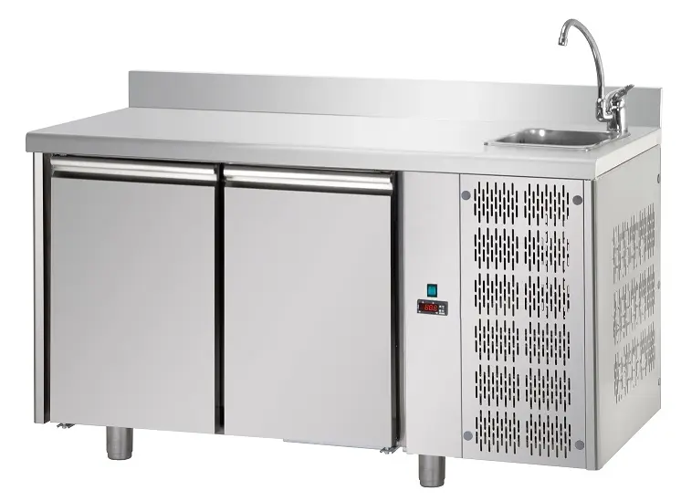 JKS TF02MIDGNLAL – TWO DOOR COUNTER REFRIGERATOR W/ BACKSPLASH AND SINK CAP