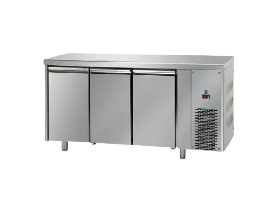 JKS TF03MIDBTAL – THREE DOOR REFRIGERATED COUNTER WITH BACK SPLASH