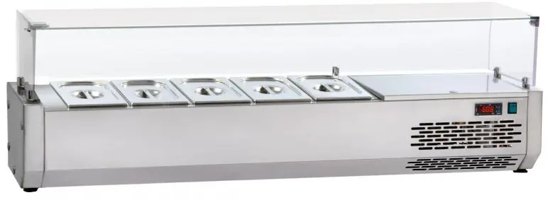 JKS VR3120VD – TABLE TOP REF. INGREDIENT COOLING DISPLAY WITH FLAT GLASS COVER