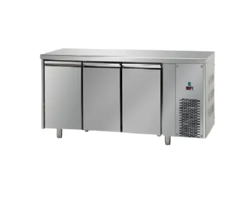 JKS TF03MIDBTAL – THREE DOOR REFRIGERATED COUNTER WITH BACK SPLASH