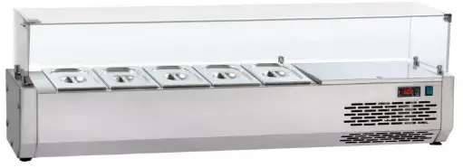 JKS VR3120VD – TABLE TOP REF. INGREDIENT COOLING DISPLAY WITH FLAT GLASS COVER