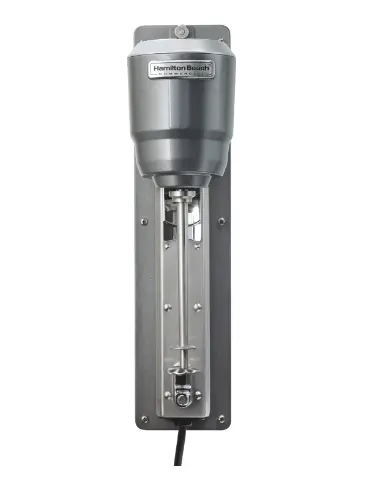 HAMILTON BEACH HMD 300M  -  WALL MOUNT SINGLE SPINDLE DRINK MIXER  ,   DIM: Width: 4 Inches  ,  Depth: 5 3/4 Inches  ,  Height: 16 1/2 Inches.