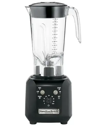 HAMILTON BEACH HBH 450  -  BAR BLENDER WITH PULSED AND TIMER  1.4 LTRS 600 WATTS,  BLACK  ,  DIM :? 15.4 x 22.9 x 43.2 cm 