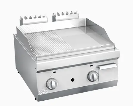 ATA K6GFR10TT – GAS GRIDDLE PLATE 1/2 SMOOTH 1/2 GROOVED TABLE TOP